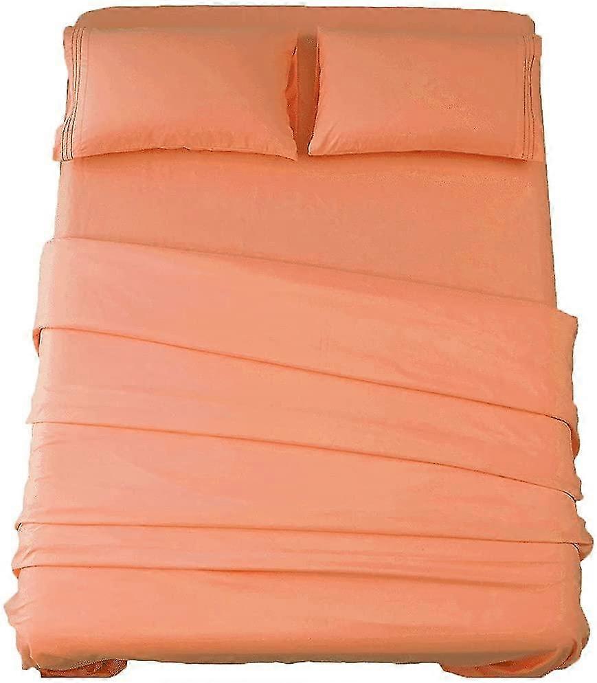 Sheet Set 1800 Thread 16" Deep Pocket Wrinkle 3 Pieces (coral, Twin)