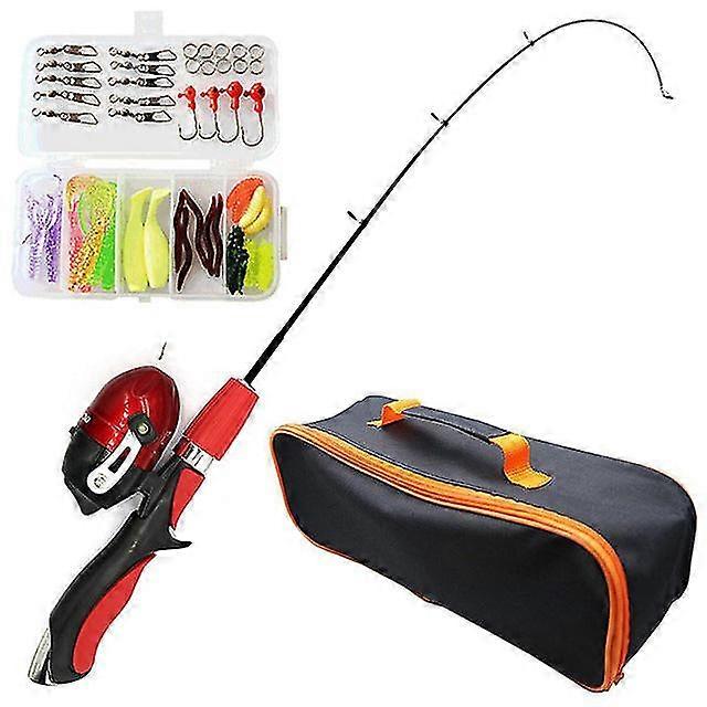 Kids Ing Pole Set With Telescopic Ing Rod And Spinning Reel Baits Hooks Salt Travel Pole Set.