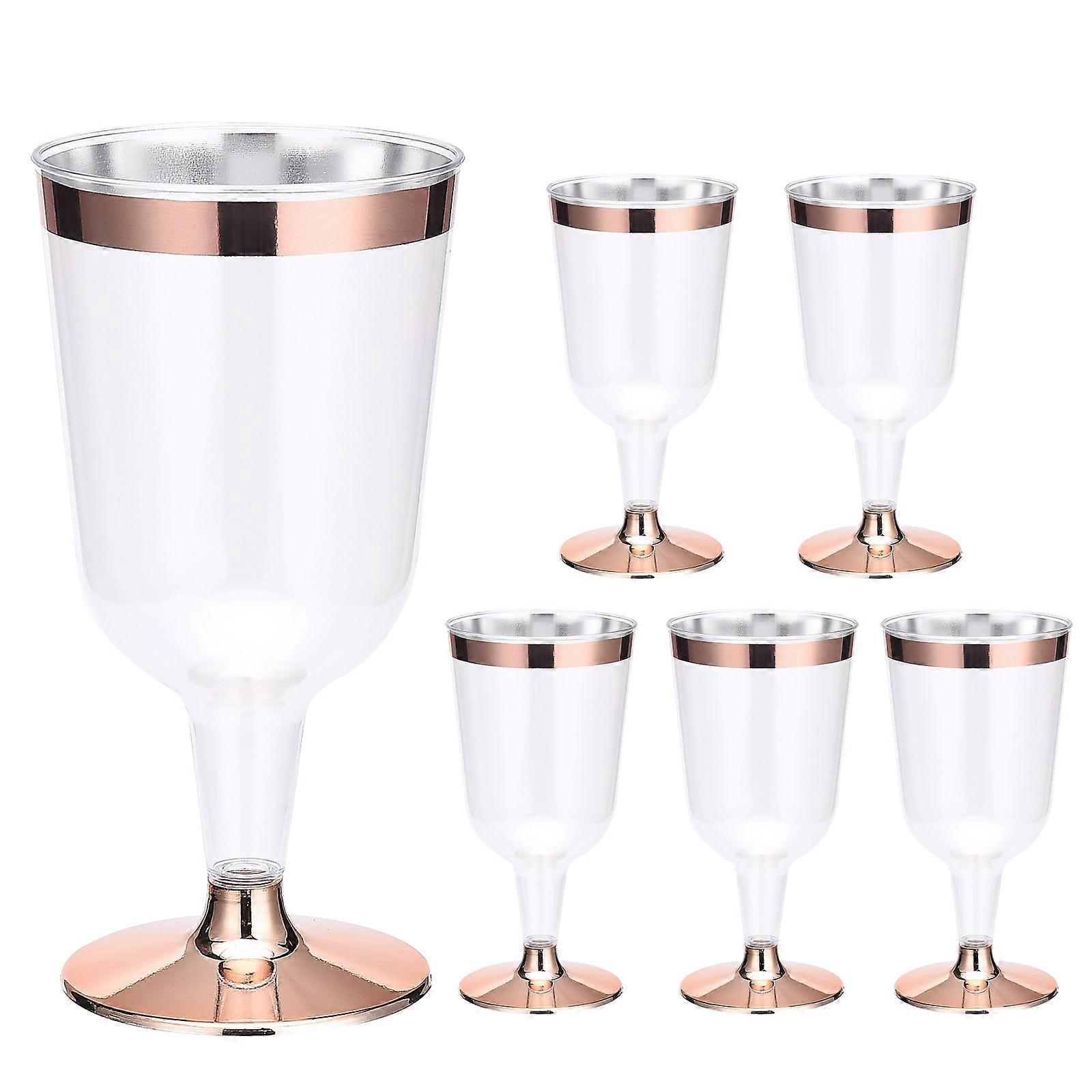6stk 180ml engangs rødvin glas plast bæger bryllupsfest levering