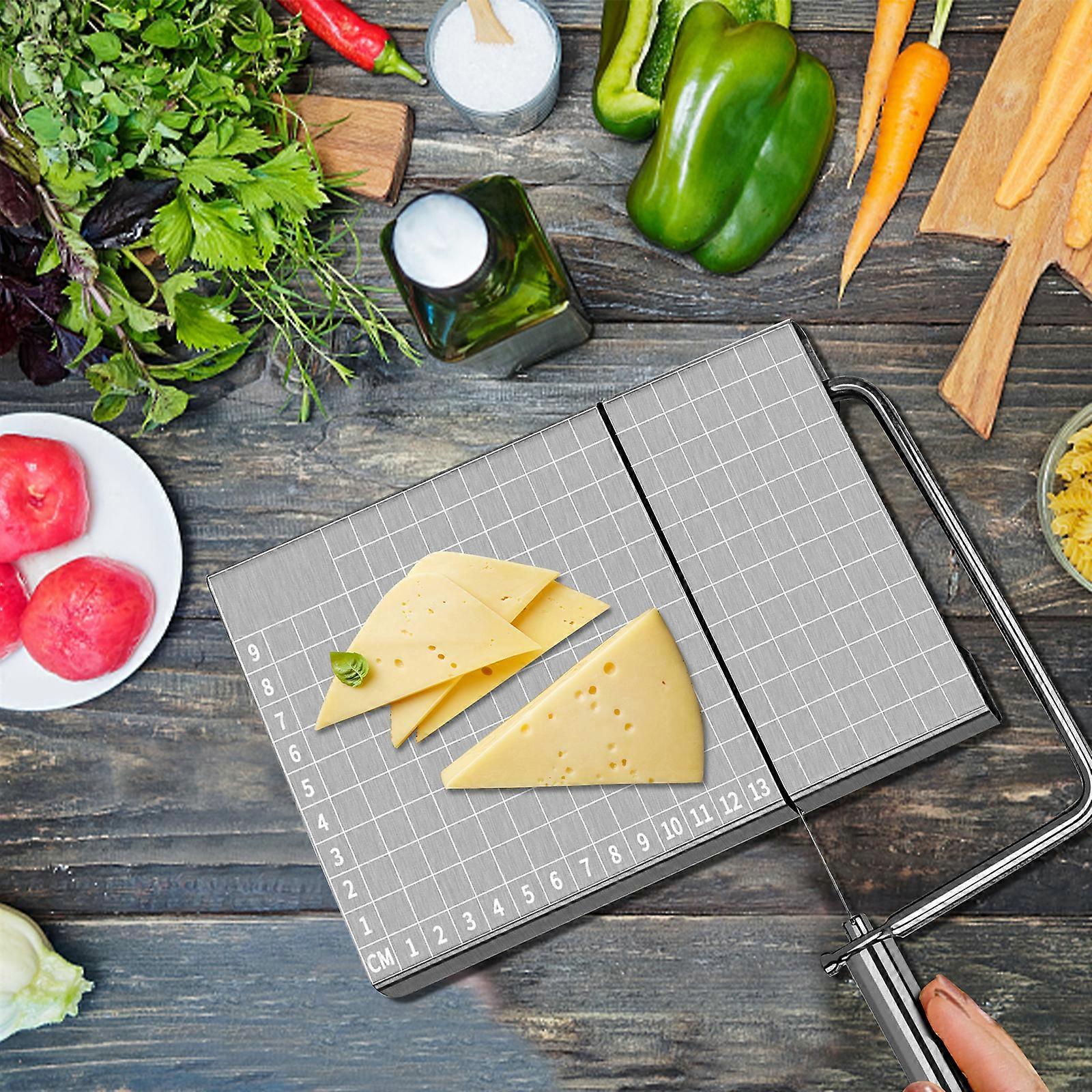Cheese Cutter Board Portable Stainless Steel With Accurate Size Scale
