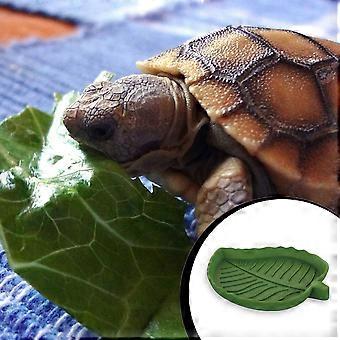Reptile Water Food Feeder Leaf-Shape Safety Smooth Surface Crawler Bowl Multi-functional Feeding Basin Amphibians Pet Supplies