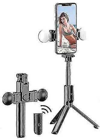 Selfie Stick With Refill Light, Extendable Selfie Stick Wireless Remote Control And Tripod