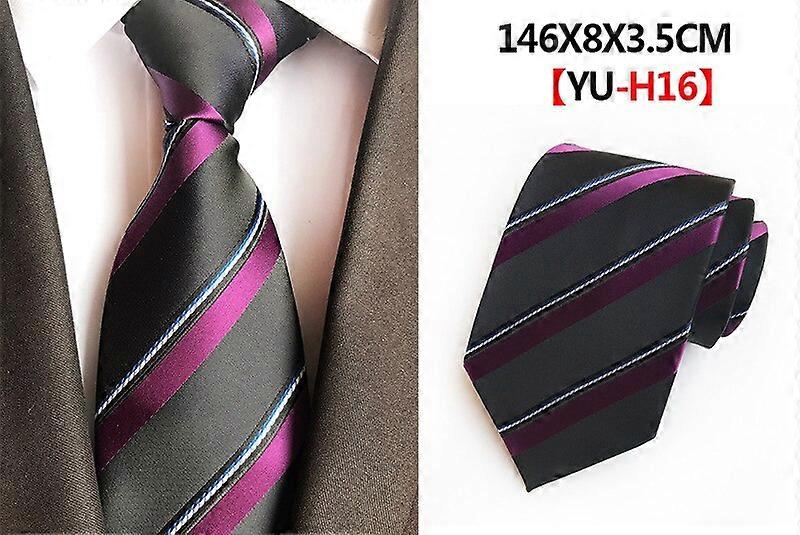 Mode Jacquard Cravate En Soie Classique Rayé Plaid Cravate Pour Hommes Fête De Mariage Affaires 8cm Cravate Rouge Jaune Noir Cravates Formelles