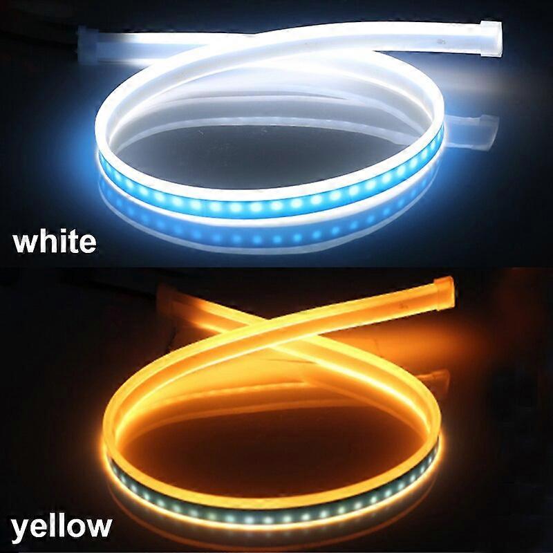30/40/60cm 12V Car DRL Lights Flashing LED Strips Day Running Turn Signal Lamps Decorative RGB Fog Brake Automotive Accessories