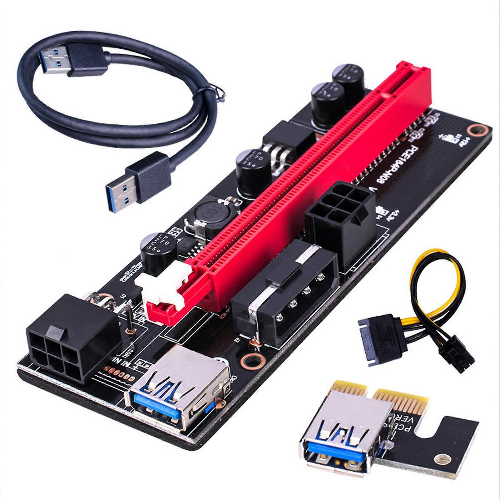 PCI-E Riser Board VER009 1X to 16X GPU Adapter PCI-e Video Card GPU Extender USB 3.0