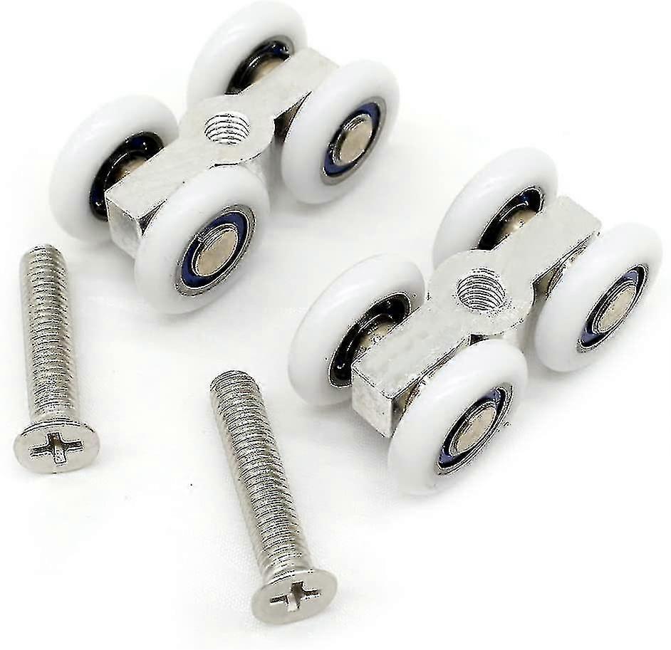 סט של 2 גלגלות לדלת הזזה מזכוכית דלת גלגלת גלגלת נירוסטה גלגל הזזה מזכוכית מחיצת זכוכית גלגל תלוי גלגל תלוי