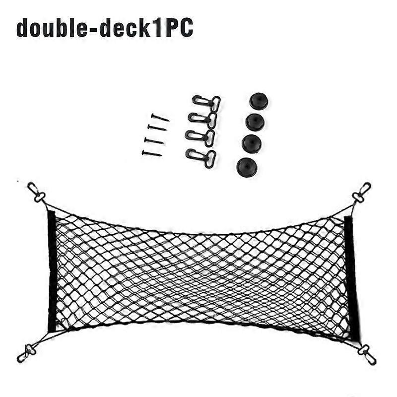 90x40 CM/60x110 CM Net Holder Universal Car Trunk Rear Storage Cargo Luggage Nylon Elastic Mesh  With 4 Plastic Hooks Pockets