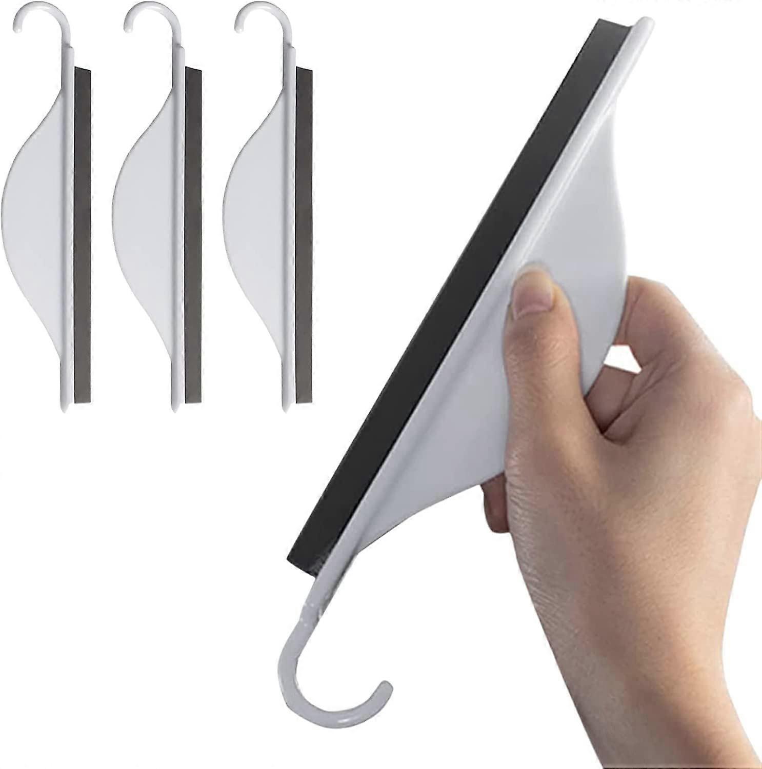 Set of 3 - shower squeegee with wall hook, bathroom squeegee, bathroom window squeegee, bathroom window wiper for shower, mirror, window cleaning, til