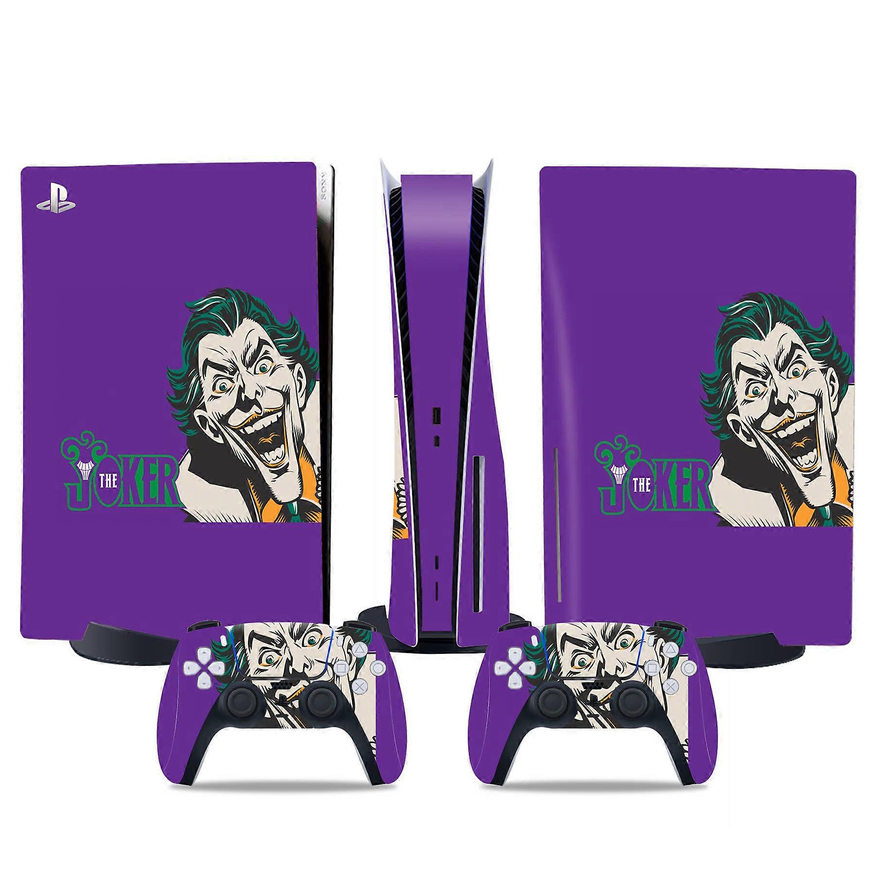 PS5 optical drive version sticker, cool PS5 skin, controller handle,for PS5 console and controller,DC cartoon,Joker15