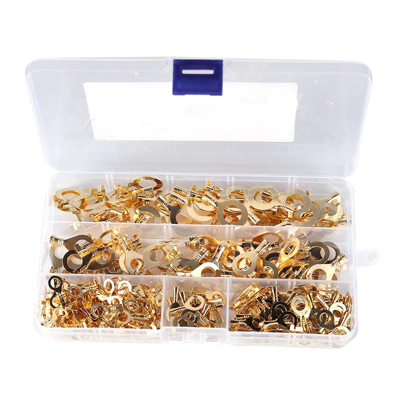 150/300/450pcs Non-Insulated Brass Ring Lugs Ring Electrical Crimp Terminal