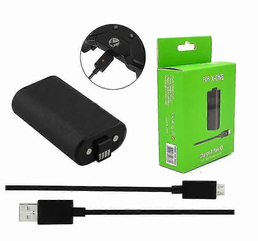 xjRechargeable Battery Pack + 2.8m Cable Compatible Xbox One / S/ E /x Controller Gamepad