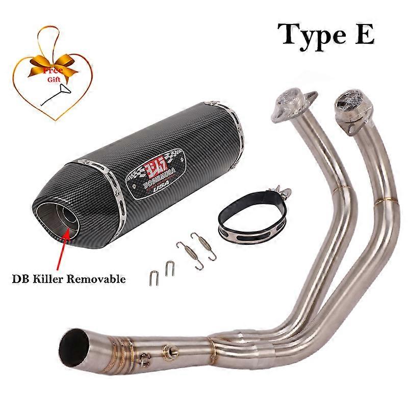 Silenciador de Escape completo para motocicleta, tubo de conexin frontal DB Killer para YAMAHA MT-07, MT07, FZ07, XSR700