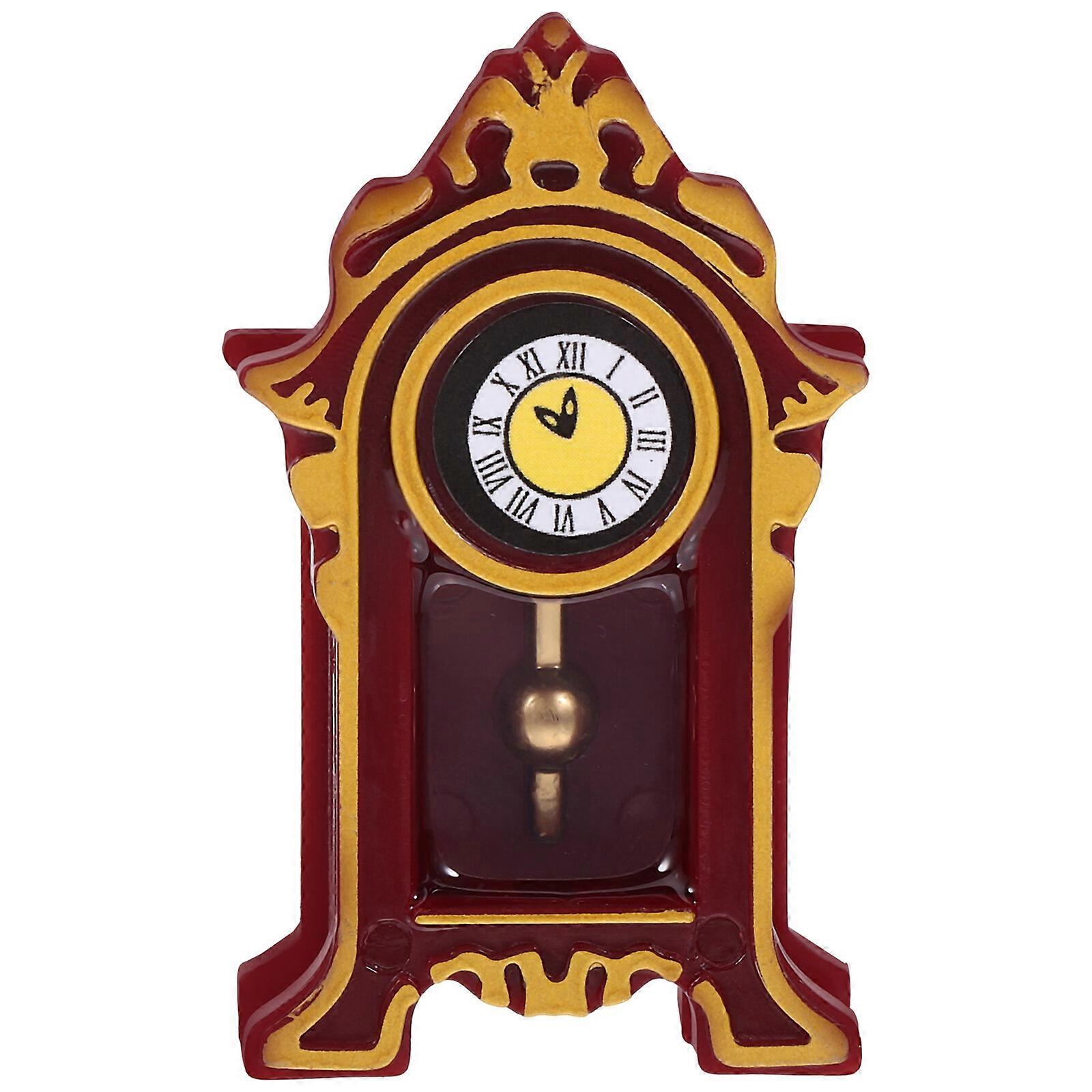 Dollhouse Pendulum Clock Vintage Style Pendulum Clock Simulation Pendulum Clock Model Ornament