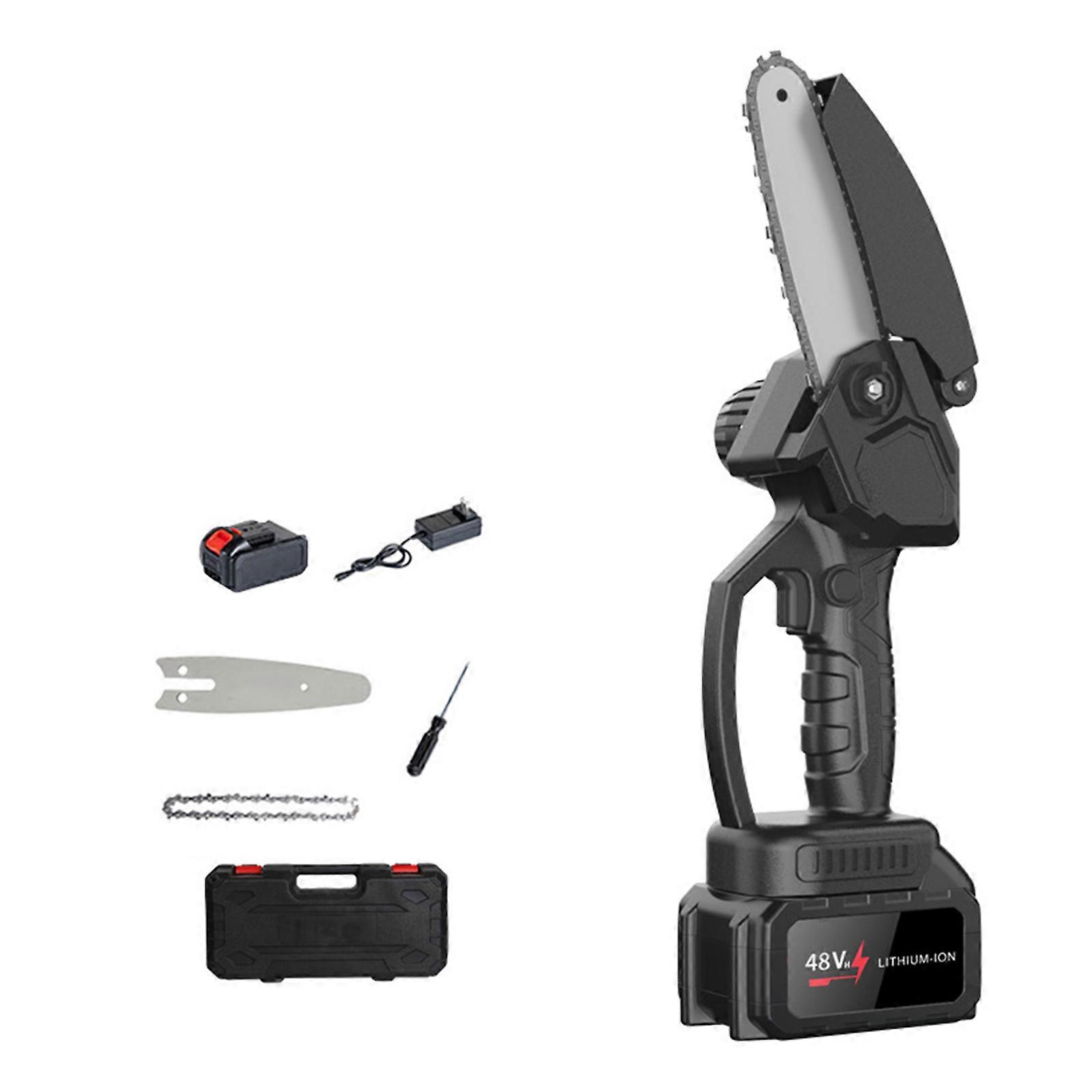 Portable Electric Cordless Chainsaw,Battery Powered,for Tree Branches,Courtyard and Garden