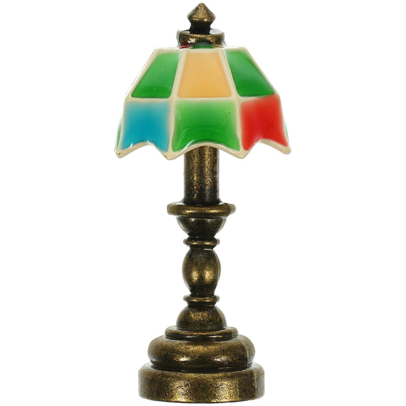 Miniature Table Light Mini House Desk Light Mini House Retro Table Light Statue