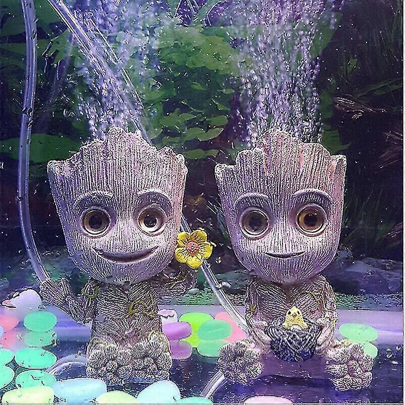 2st Akvarium Akvarium Hydroponics Syre Luftpump Groot Luftbubbla Luftare Dekor Tw