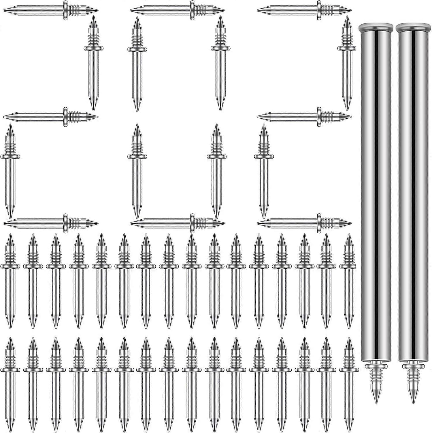Double Head Skirting Thread Seamless Nail,202 Pcs Double-Headed Nails Kit,Hidden Nails for Veneer