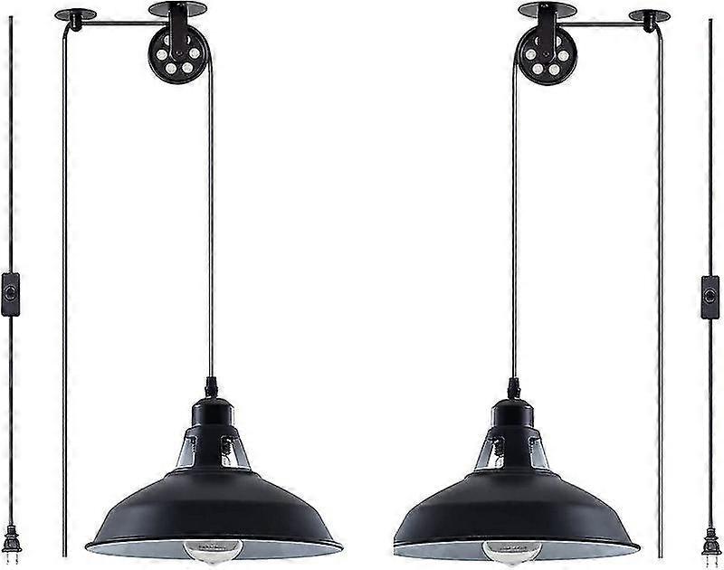 Vintage βιομηχανικό κρεμαστό φως στυλ σοφίτας με την τροχαλία και το βούλωμα