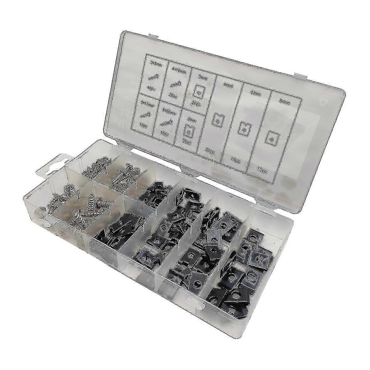 170-pieces Screw And U Type Cushion Assortment