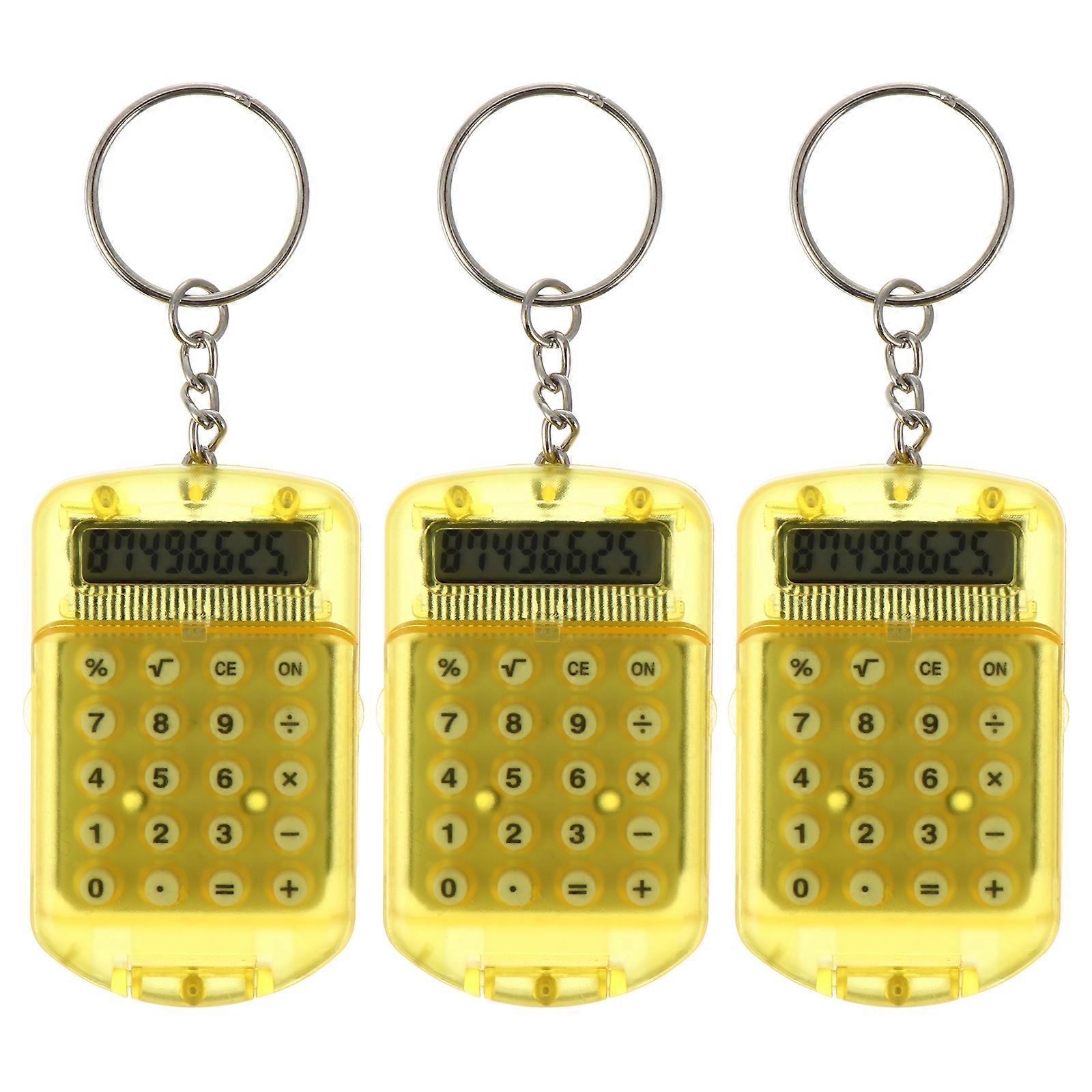 3pcs Mini calculatrice électronique Porte-clés Tiny Small Pocket Calculator Key Ring