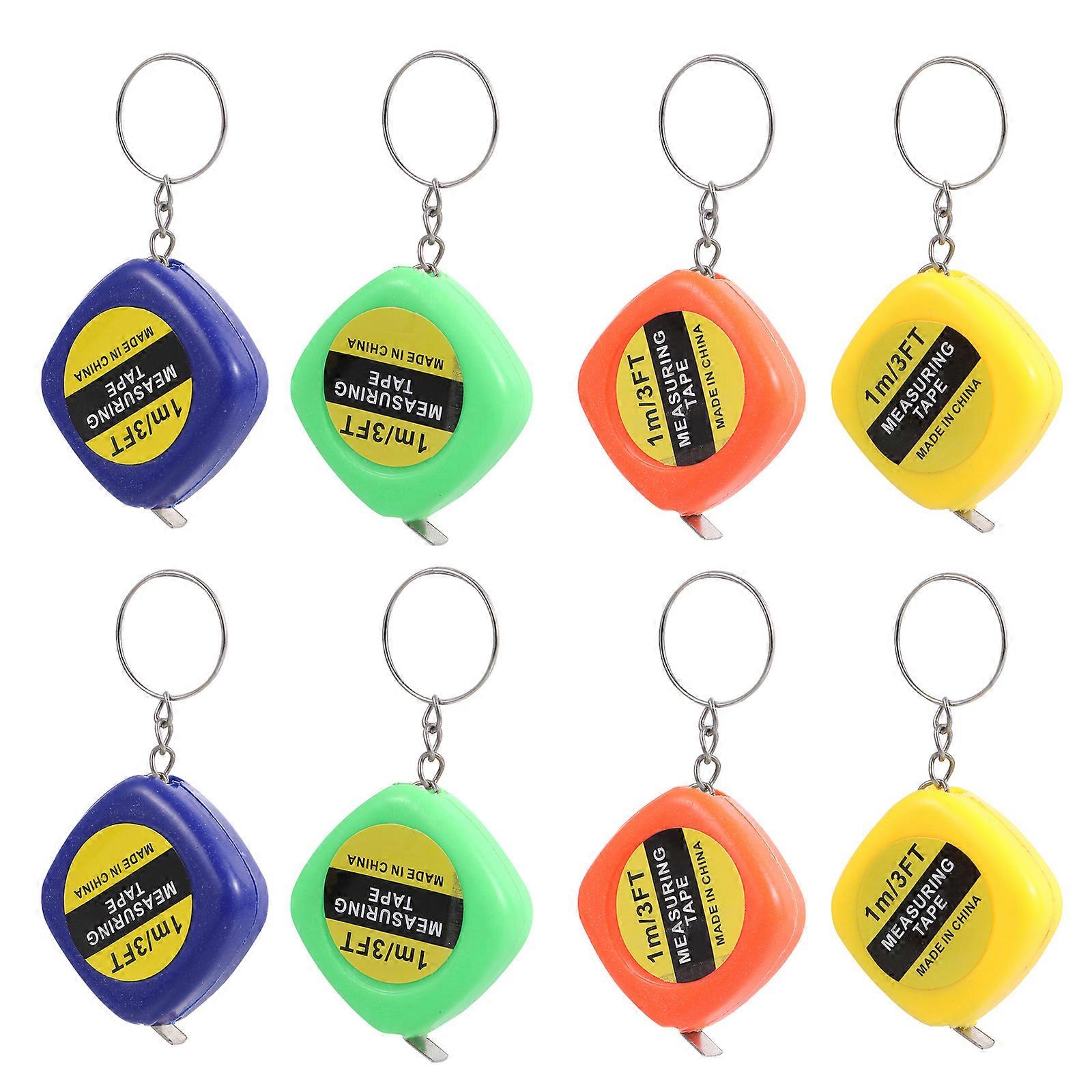 20pcs Small Key Chain Mini Tape Measure Retractable Measuring Tape Pendant