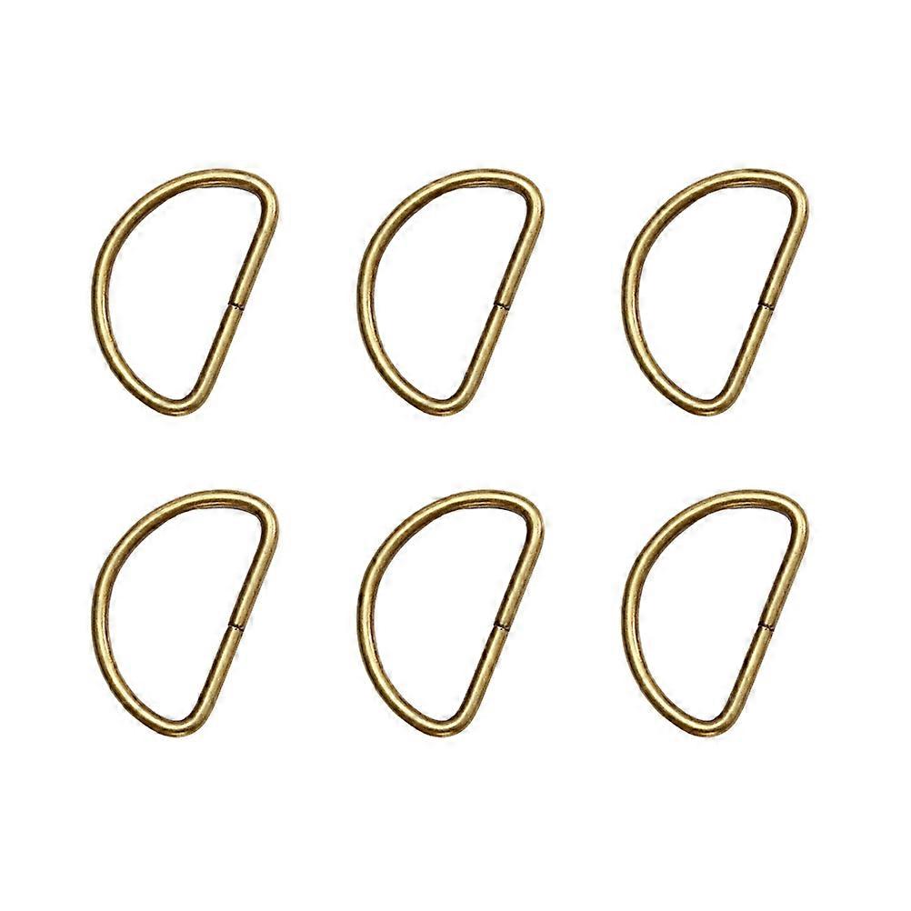 20PCS Metal Shoulder Strap D Ring Multipurpose Bag Webbing Ring Accessories for Luggage Clothes Backpack Belt (Bronze)