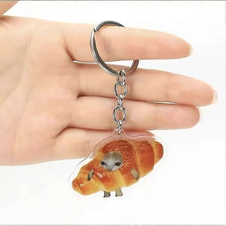Happy Banana Cat Pendant Keychain Funny Resin Lanyard Small Link Chain Maxwell Cat Keychain Student Gift Bag Accessories Lanyard
