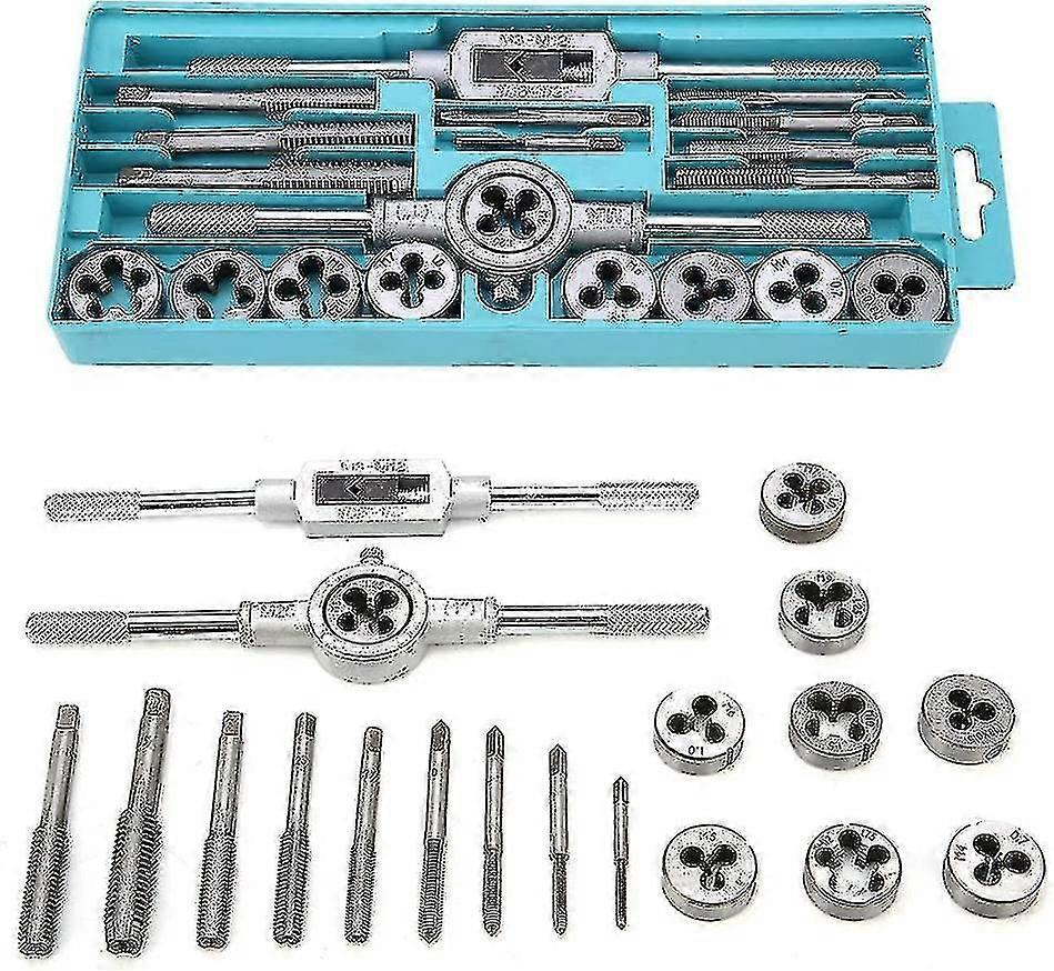 20 Pcs Tapping Tool, Set Of Steel Taps And Dies, Thread Screw Extractors, M3-m12 Steel Threading Too