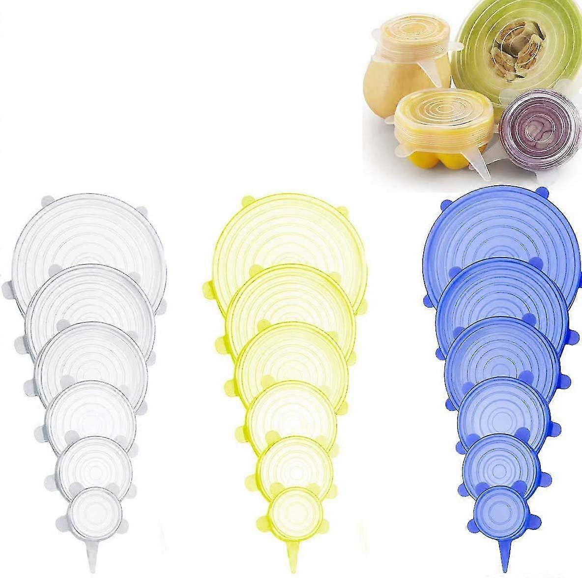 18 Pieces Stretchable Silicone Lids, Stretchable Silicone Lids, Stretch Silicone