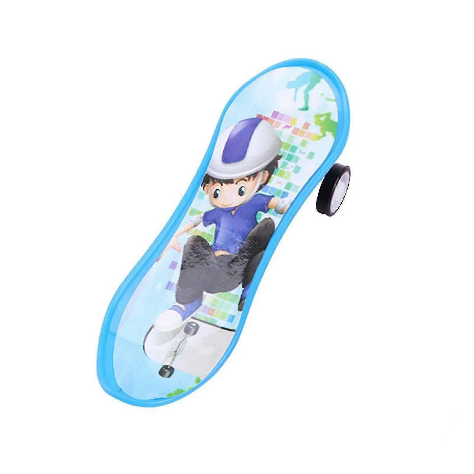 Blue Professional Finger Skateboard Plastic Board Toy