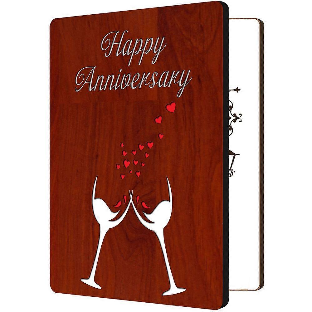 1Set MDF Greeting Card & Paper Envelope with Bowknot Rectangle with Hollow Pattern Other Pattern 150~173x110~124x7mm 2pcs/set