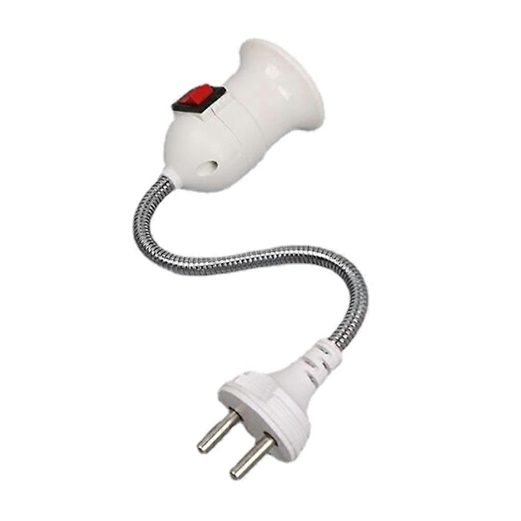EU US Plug Bulb Holder with Switch E27 Lamp Base Adjustable Socket Holder