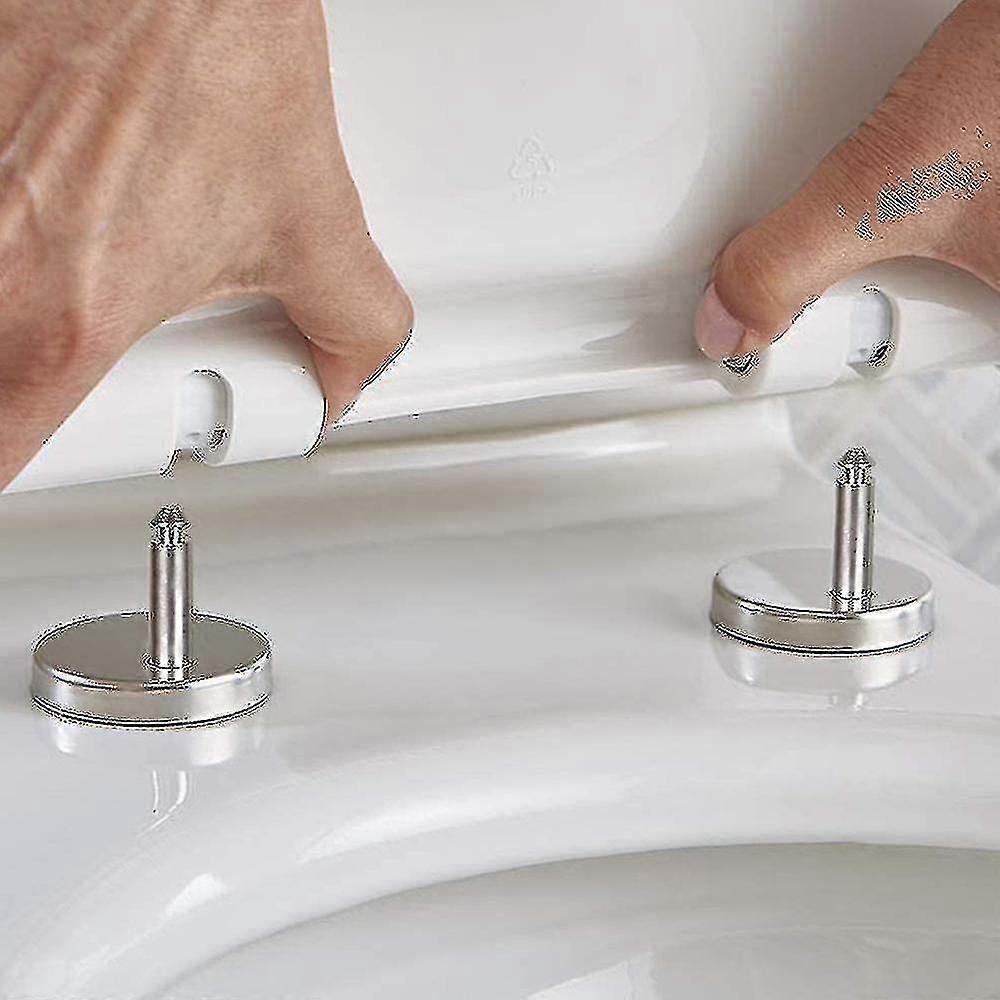 1 Pair Toilet Seat Hinge, Toilet Seat Hinge Fixings, Toilet Seat Fixing Part Top Fixing Universal Fi