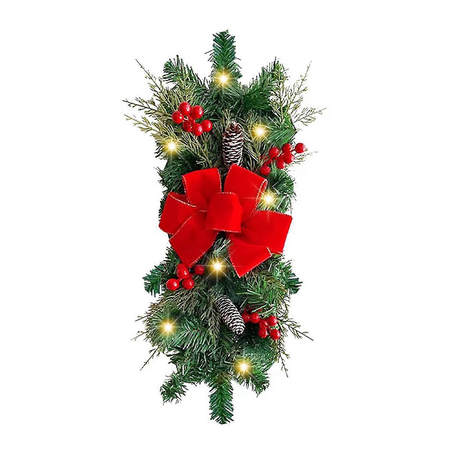 [安德在线](K1-24红色45CM) 圣诞楼梯装饰走廊圣诞装饰道具