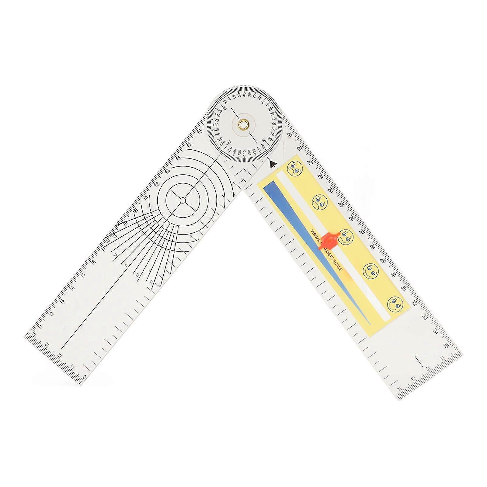 Professional Spinal Goniometer with Pain Rating Scale for Orthopedic Diagnosis