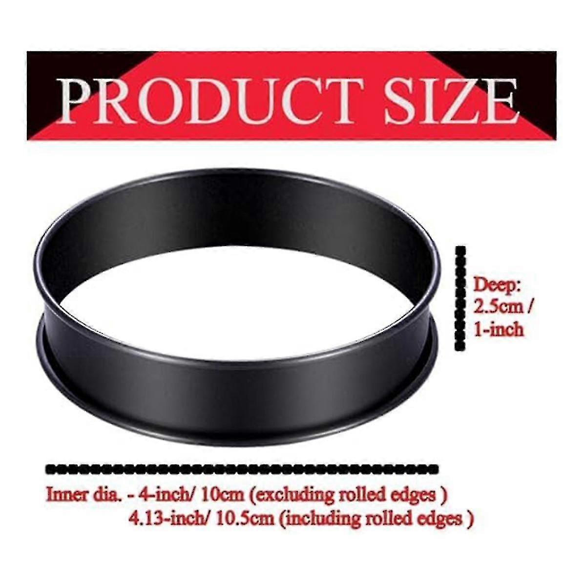 8Pack Crumpet Rings NONSTICK English Muffin Rings 4 Inch - Stainless ...