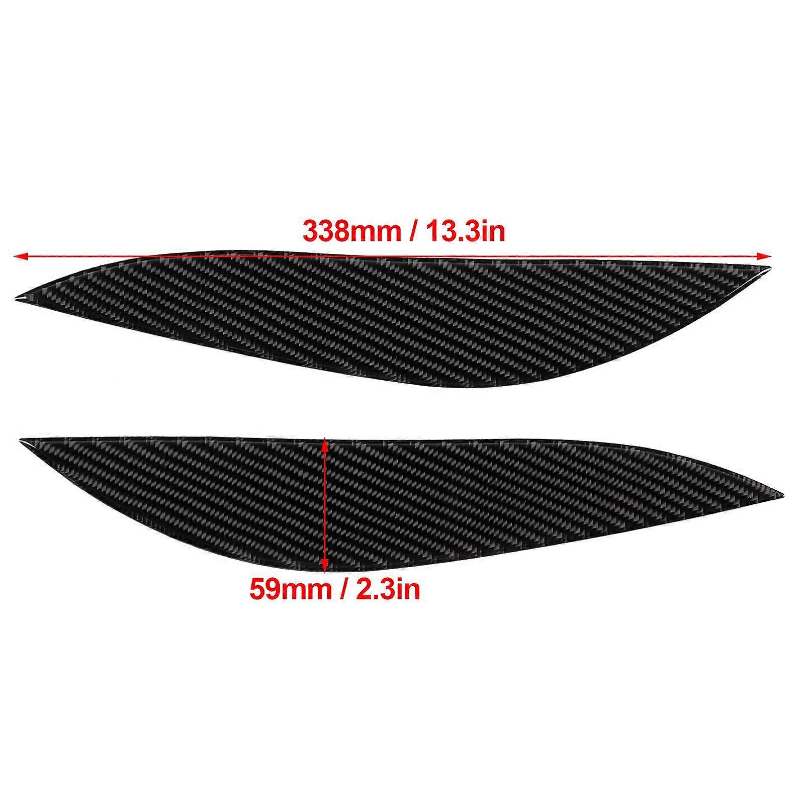 YoungerCar Carbon Fiber Style Headlight Eyebrows/Eyelids For Infiniti Q50 (2014-2019) – ABS Plastic Pair