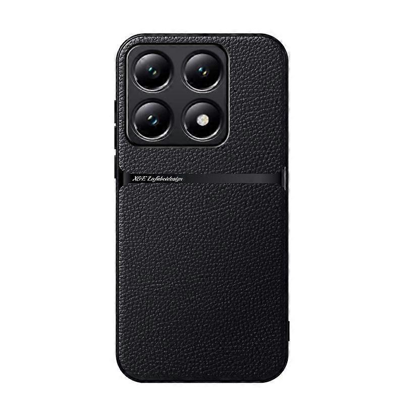 Litchi Leather Phone Case For Xiaomi 14T Pro