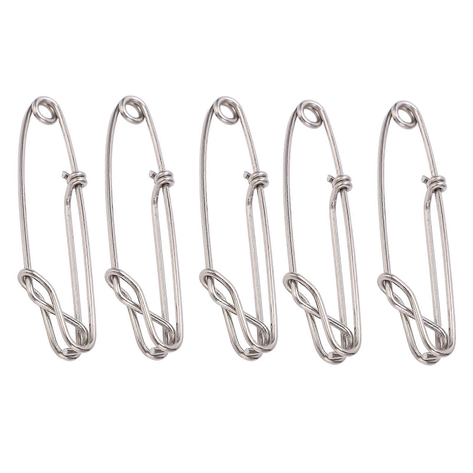 5kpl/setti pitkäsiima snap clip korroosionkestävä kelluva siimatonnikalapidike valtamerikalastukseen2.0x80mm