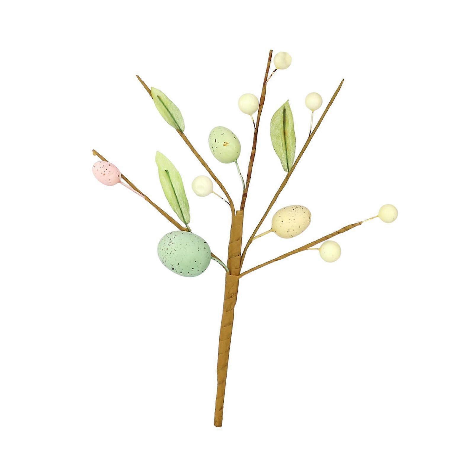 Artificial Easter Tree Branch Easter Egg Flower Picks for Study Room Wedding Pink Gray Orange Egg
