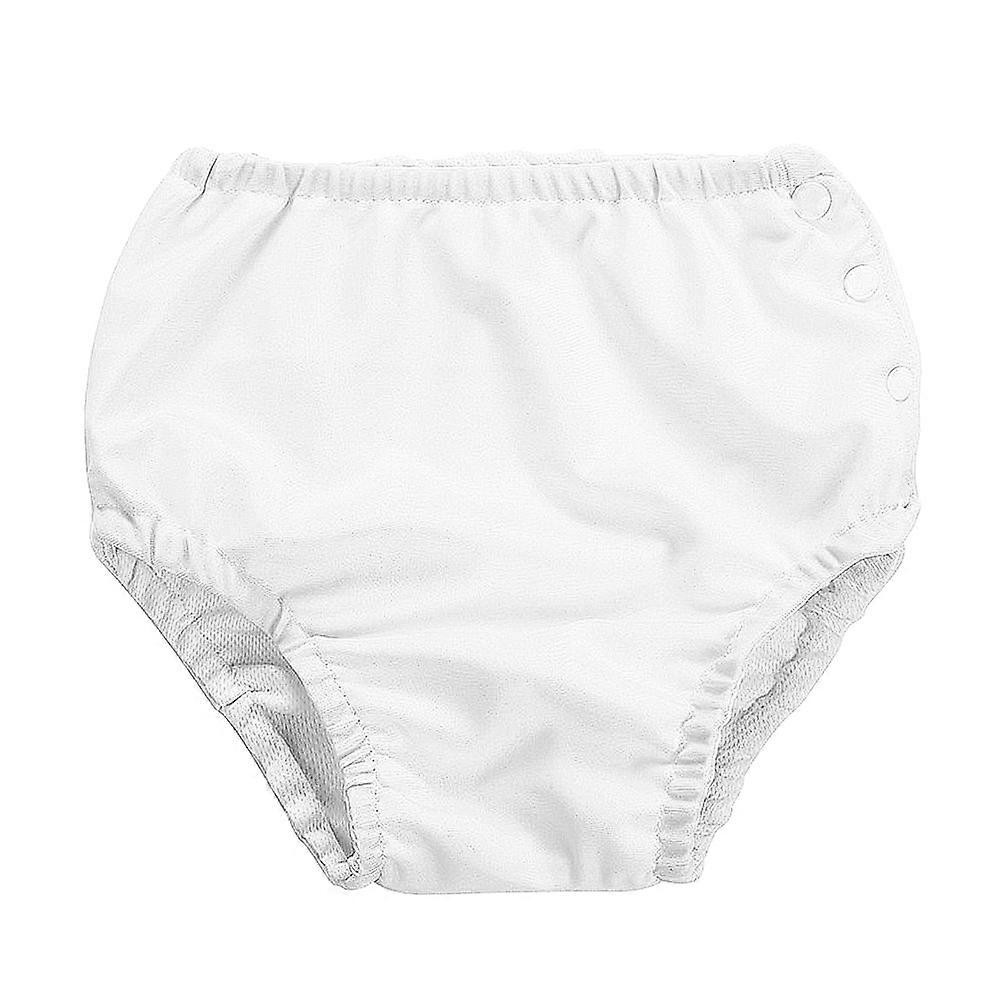 Baby Reusable Swim Diaper Washable Snap Swimsuit Diaper for Girls Boys(White 70)