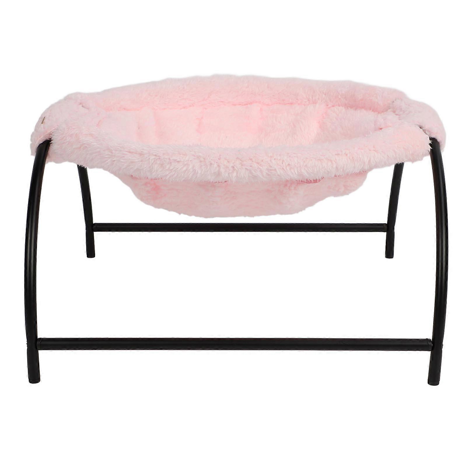 Cat Hammock Bed Elevated Soft Breathable Kitten Sleeping Hammock Pink