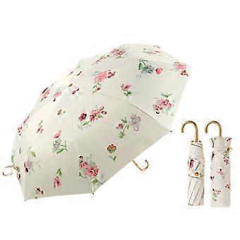Vintage-Taschenschirm mit 8 Rippen, Regenschirme, Sonnenschutz, winddicht, Reiseschirm für Frauen und Mädchen, Geschenk für die Dame