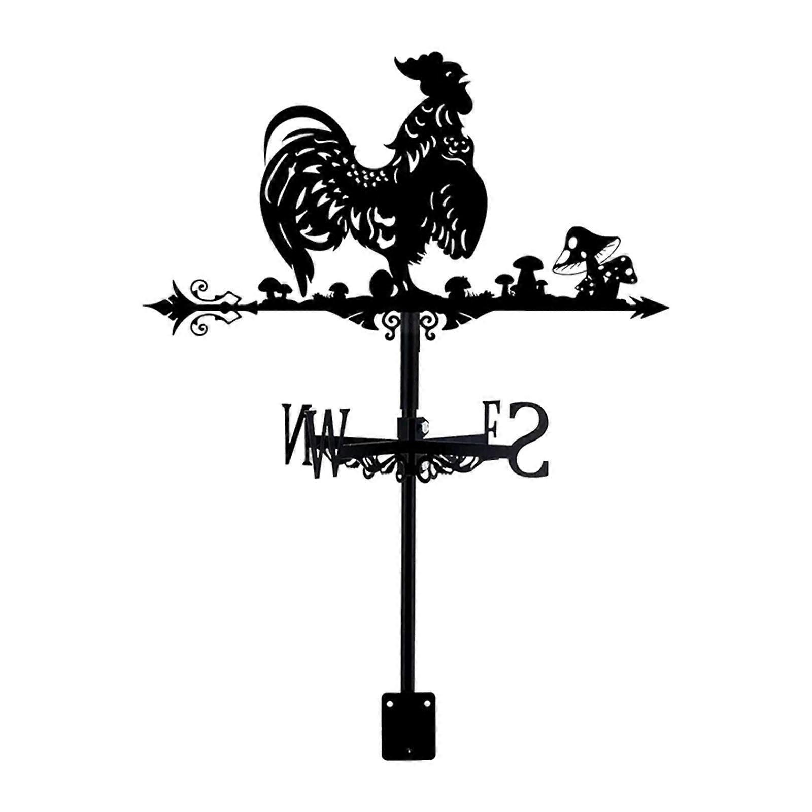 公鸡风向标铁迷你天气虚荣脉络，适用于小屋围栏屋顶安装