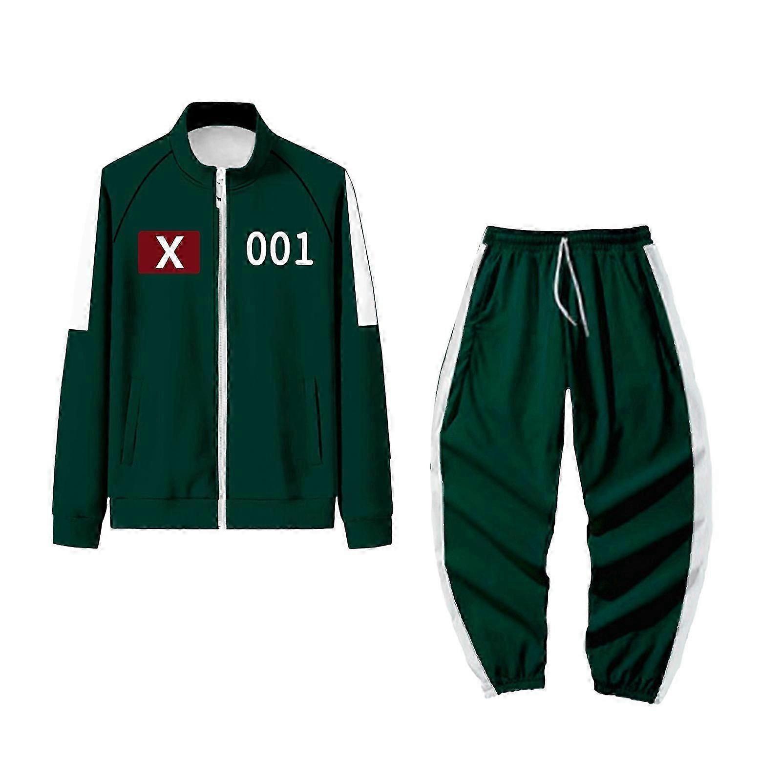 زي ألعاب الحبار ، بدلة رياضية لألعاب الحبار ، مجموعة أزياء الألعاب الشعبية الكورية ، للجماهير ، تأثيري وأحداث ذات طابع خاص ، 456 زي ألعاب الحبار للبالغين