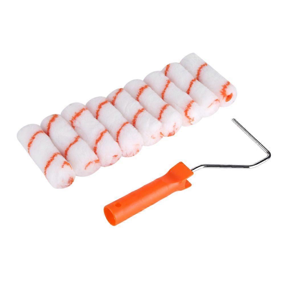 10-Piece 4 Inch Professional Home Decoration Wall Paint Roller Replacable Tools Kit