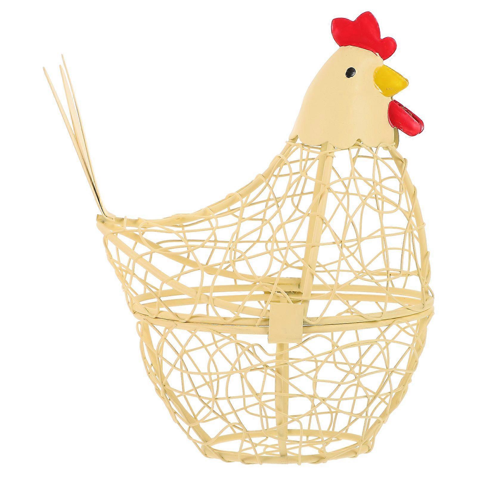 Hen Shape Egg Basket Household Egg Storage Basket Iron  Wire Egg Basket Kitchen Basket
