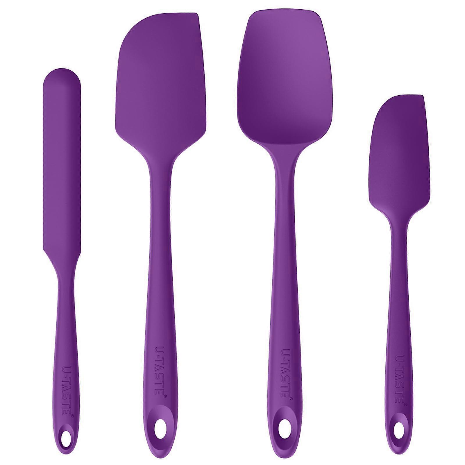 High-Heat Silicone Spatulas Set of 4 for Non-Stick Cooking and Baking, BPA-Free, Flexible, Heat Resistant