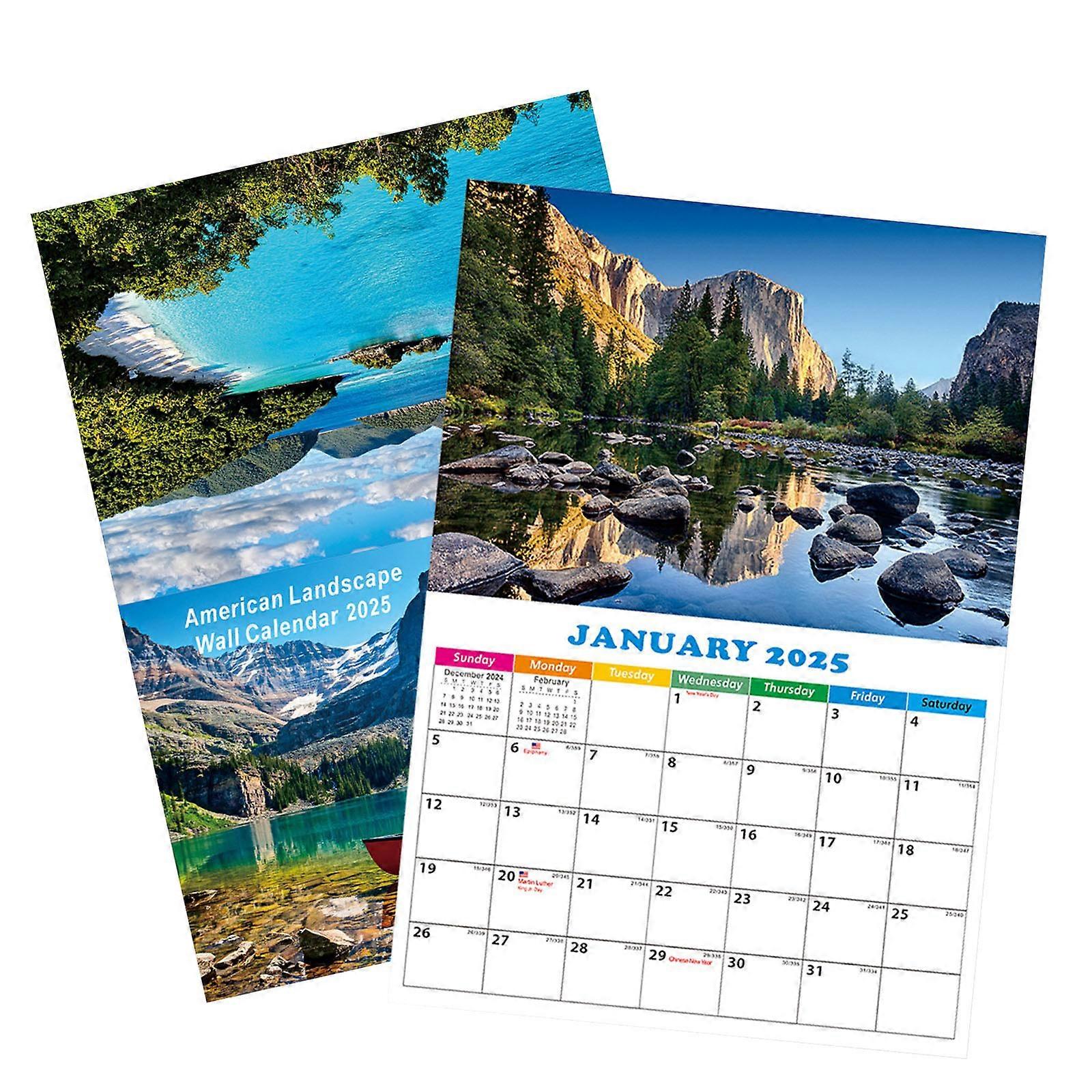 Wall Hanging Calendar With Double Binding Large Daily Block 12 Month Wall Calendar