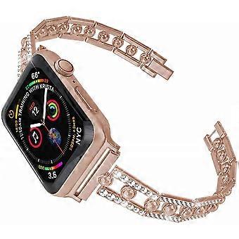 Stainless Steel Bands for Apple Watch 38/40/41mm, Diamond Rhinestone Bracelet Metal Strap for iWatch Series 8/7/6/5/4/3/2/1/SE